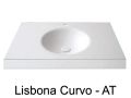 Tiefgezogenes Waschbecken, h�ngend oder eingebaut, aus Solid-Surface - LISBONA CURVO 33