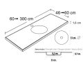 Tiefgezogenes Waschbecken, hngend oder eingebaut, aus Solid-Surface - LISBONA RECTO 33