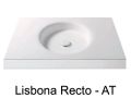 Tiefgezogenes Waschbecken, h�ngend oder eingebaut, aus Solid-Surface - LISBONA RECTO 33