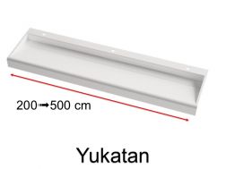 Waschtischplatte, Ablaufrinne, hängend oder freistehend, aus Solid-Surface - YUKATAN