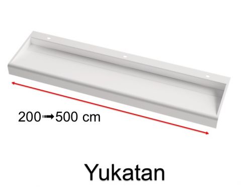 Waschtischplatte, Ablaufrinne, hngend oder freistehend, aus Solid-Surface - YUKATAN