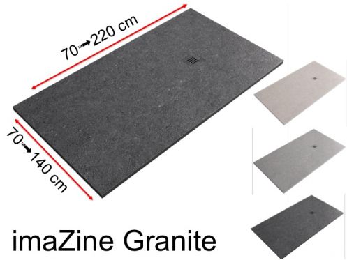 Duschwanne, Digitaldruck, Graniteffekt - imaZine granite