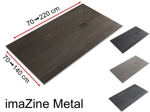 Duschwanne, Digitaldruck, oxidierter Metalleffekt - imaZine Metal
