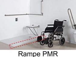Handlauf für Personen mit eingeschränkter Mobilität, für extraflache Duschwanne *