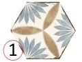 Bohemia Miranda - 21 x 25 cm - Boden- und Wandfliesen, sechseckiges matt gealtertes Finish