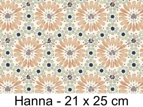 Bohemia Hanna - 21 x 25 cm - Boden- und Wandfliesen, sechseckiges matt gealtertes Finish
