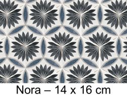 Capri Nora - 14 x 16 cm - Boden- und Wandfliesen, sechseckiges matt gealtertes Finish
