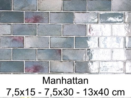 Manhattan 7,5x15 - 7,5x30 - 13x40 cm - Wandfliesen, Ziegeloptik