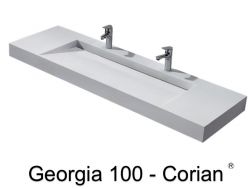 Waschtischplatte, 50 x 120 cm, aus DuPont Corian® - GEORGIA 100