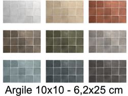 ARGILE 10x10, 6x25 cm - Matte Wandfliese