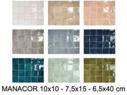 MANACOR 10x10 - 7,5x15 cm - Glänzende Wandfliese