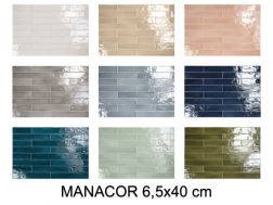 MANACOR 6,5x40 cm - Glänzende Wandfliese