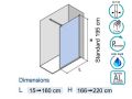 Duschwand, 8 mm Festglas - ONE-8MM