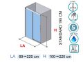 Dusch-Schiebetr, ein festes Glas mit beweglicher Tr - HIT210