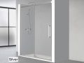 Dusch-Schiebetr, ein festes Glas mit beweglicher Tr - HIT210