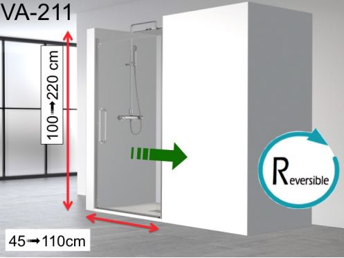 Schiebeduschtr, hinter einer Wand - VA211