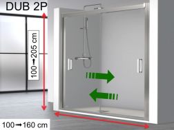 Doppel-Duschschiebetüren, aufeinander zu - DUB 2P