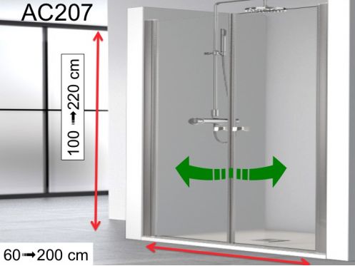 Doppelte Duschtr mit Scharnier - AC 207
