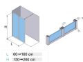 Feste Wand, schwarzes Aluminiumprofil - ATELIER ALU 2002