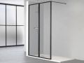 Feste Wand, schwarzes Aluminiumprofil - ATELIER ALU 2002