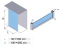Duschwand, schwarzes Aluminiumprofil - fester Boden / Decke - ATELIER FN 2015