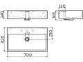 Waschbecken, 70 x 42 X 14 cm - WASH ME 70