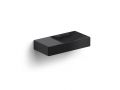 Waschbecken, 45x19 cm, Ablage links, Wandarmatur - VALE 45 NOIR