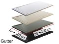 130 cm - Regenrinne mit Harzgitter - GUTTER COVER