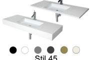 Waschtisch, 50 x 170 cm, hängend oder versenkt, aus Mineralharz - STIL 45