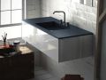 Waschtisch, 50 x 190 cm, hngend oder versenkt, aus Mineralharz - STIL 60