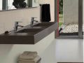 Doppelwaschtischplatte, 50 x 190 cm, hngend oder versenkt, aus Mineralharz - DOUBLE STIL 45 AT