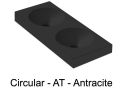Doppelwaschtischplatte, 121 x 46 cm, hngend oder einbauend, rund - CIRCULAR 30 Double