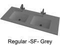 Double wash basin top, 160 x 46 cm, suspended or recessed - REGULAR 50 DOUBLE