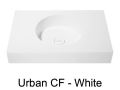 Waschtischplatte, 120 x 46 cm, hngend oder stehend, runde Form - URBAN 35
