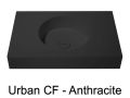 Waschtischplatte, 120 x 46 cm, hngend oder stehend, runde Form - URBAN 35