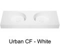 Doppelwaschtischplatte, 100 x 46 cm, hngend oder stehend, runde Form - URBAN 35 DOUBLE