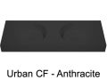 Doppelwaschtischplatte, 100 x 46 cm, hngend oder stehend, runde Form - URBAN 35 DOUBLE