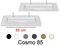 Doppelwaschtischplatte, 120 x 46 cm, Waschbecken - COSMO 85