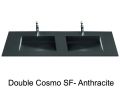 Doppelwaschtischplatte, 120 x 50 cm, Waschbecken Waschbecken - COSMO 50 Double