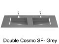 Doppelwaschtischplatte, 130 x 50 cm, Waschbecken Waschbecken - COSMO 50 Double