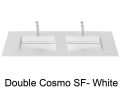 Doppelwaschtischplatte, 130 x 50 cm, Waschbecken Waschbecken - COSMO 50 Double
