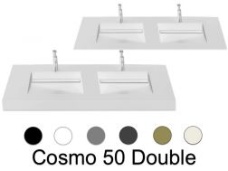 Doppelwaschtischplatte, 130 x 50 cm, Waschbecken Waschbecken - COSMO 50 Double