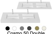 Doppelwaschtischplatte, 180 x 50 cm, Waschbecken Waschbecken - COSMO 50 Double