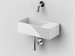 Design-Waschtisch, 18 x 35 cm, Wandarmatur - NEW FLUSH 3 RIGHT