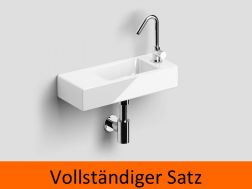 Waschbecken, 46 x 19 cm - KOMPLETTSET - INBE