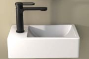 Waschtisch, 37 x 23 cm, Armatur links - OXO WHITE GLOSS