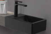 Waschtisch, 37 x 23 cm, Armatur links - OXO BLACK MAT