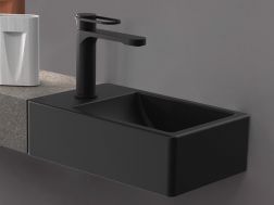 Waschtisch, 37 x 23 cm, Armatur links - OXO BLACK MAT