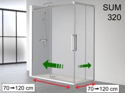 Duschtüren, Schiebetüren, Ecke- SUM 320