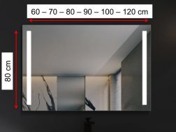 Spiegel, Frontbeleuchtung, weißes Licht - GUARDA
